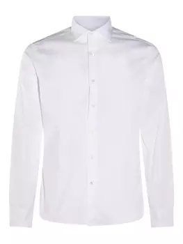 Рубашка из хлопковой смеси Canali, белый
