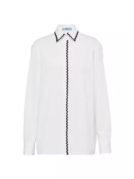 Рубашка из поплина Prada, белый