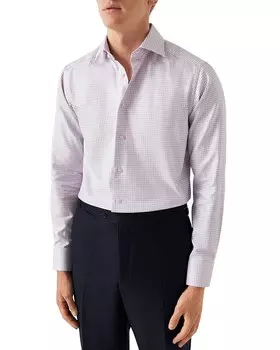 Рубашка из саржи в клетку Modern Fit King Eton, розовый
