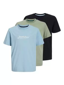 Рубашка Jack & Jones Junior JJBeau, цвет Light blue/Pastel green/Black