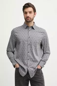 Рубашка JACQUARD Guess, серый