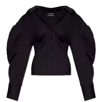 Рубашка Jacquemus La Chemise Angulo, черный