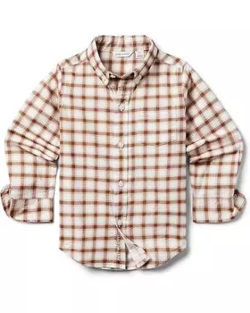 Рубашка Janie and Jack Brushed Tattersol Shirt, разноцветный