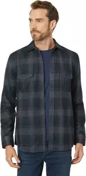 Рубашка Johnston & Murphy Button Front Plaid Knit Skirt, угольный
