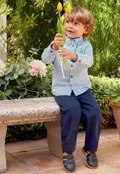 Рубашка JoJo Maman Bb, цвет blue