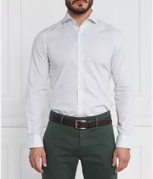 Рубашка Joop! Расписная Slim Fit, белый