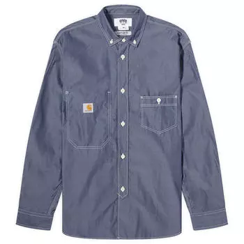 Рубашка Junya Watanabe Man X Carhartt Wip Chambray Oxford Shirt, цвет Indigo