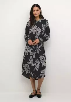 Рубашка Kaffe BPA LONG SLEEVE, цвет black dusty white big flower