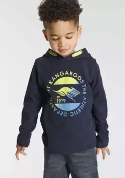 Рубашка KangaROOS с капюшоном "для маленьких мальчиков", для маленьких мальчиков, цвет морской волны