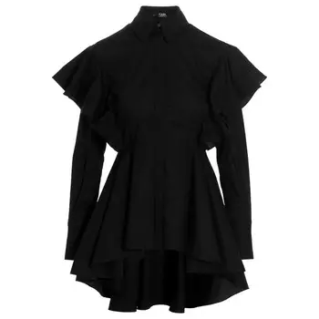 Рубашка Karl Lagerfeld Ruffles, черный