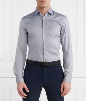 Рубашка koey Slim fit Hugo, серый