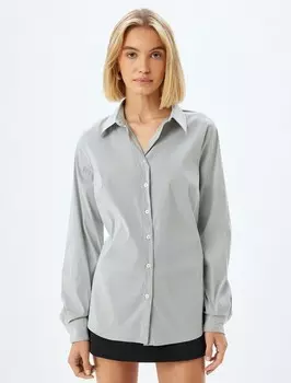 Рубашка Koton Blouse, светло-серый