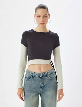 Рубашка Koton, цвет Anthracite/Greige