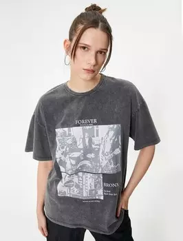 Рубашка Koton, цвет Anthracite/Light grey