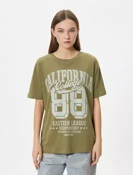 Рубашка Koton, цвет Khaki/Pastel green