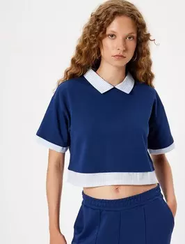 Рубашка Koton, цвет Navy/Pastel blue
