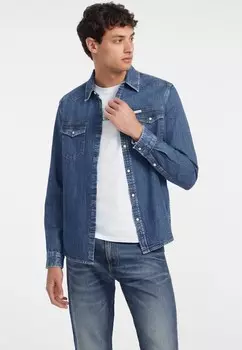 Рубашка LANGARM Guess Jeans, синий
