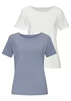 Рубашка LASCANA, цвет Opal/White