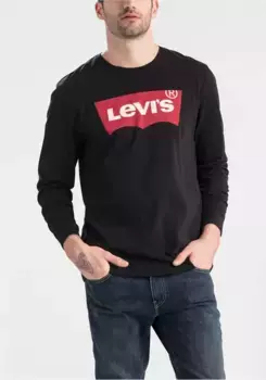 Рубашка Levi's с длинными рукавами и логотипом, черный