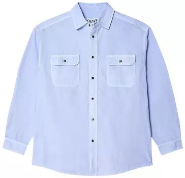 Рубашка Loewe Long-Sleeve Shirt 'Light Blue', синий