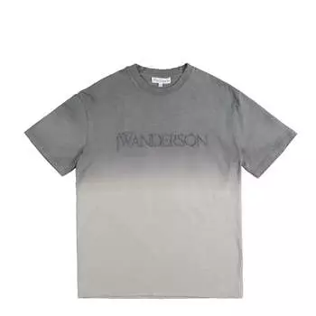 Рубашка Logo Embroidery Gradient T-Shirt Jw Anderson, серый