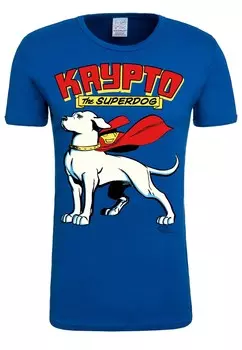 Рубашка LOGOSHIRT Krypto the Superdog, синий