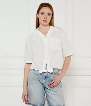 Рубашка Loose fit Tommy Jeans, экрю