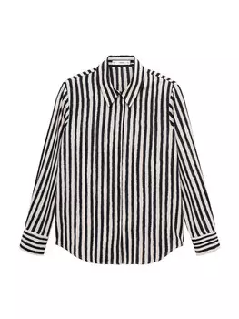 Рубашка MANGO Blouse, пастельный розовый