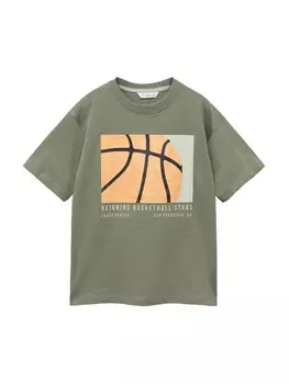 Рубашка MANGO KIDS BASKET, хаки