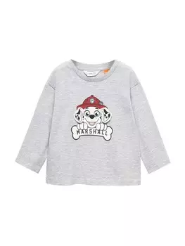 Рубашка MANGO KIDS PAWMAR, пестрый серый