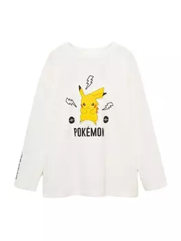 Рубашка MANGO KIDS POKEONDA, белый