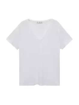 Рубашка MANGO LINITO, цвет mottled white