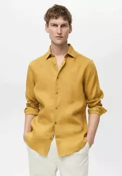 Рубашка Mango, охра