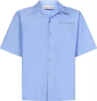 Рубашка Marni Short-Sleeve Bowling Shirt 'Iris Blue', синий
