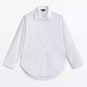 Рубашка Massimo Dutti Cotton Poplin, белый