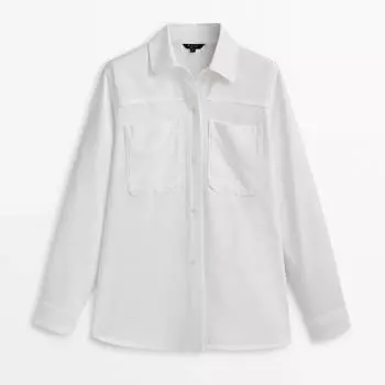 Рубашка Massimo Dutti Lyocell Shirt, белый