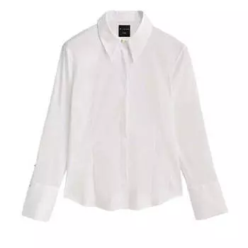 Рубашка Massimo Dutti Stretch Poplin Studio, белый