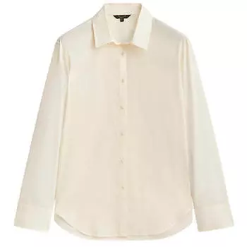 Рубашка Massimo Dutti Washed Cotton, бежевый
