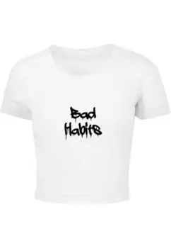 Рубашка Merchcode Bad Habits, белый