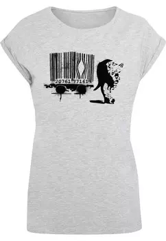 Рубашка Merchcode Barcode Leopard Circle, серый