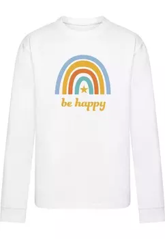 Рубашка Merchcode Be Happy Rainbow, белый