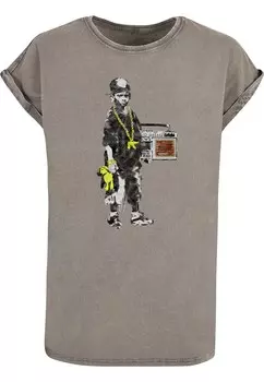 Рубашка Merchcode Brandalised - Boy With Teddy, серый