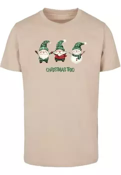 Рубашка Merchcode Christmas Santa Trio, песочный