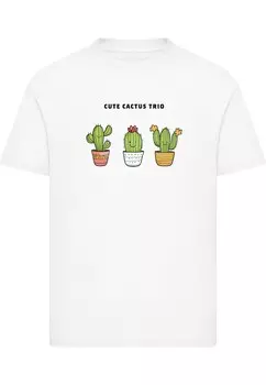 Рубашка Merchcode Cute Cactus Trio, белый