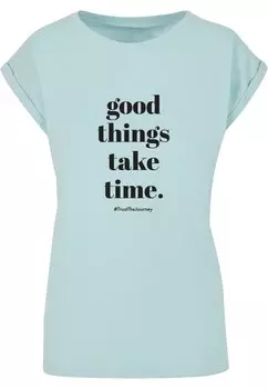 Рубашка Merchcode Good Things Take Time, светло-синий