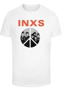 Рубашка Merchcode INXS - Peace Sign, белый
