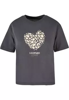 Рубашка Merchcode Leopard Heart, антрацит