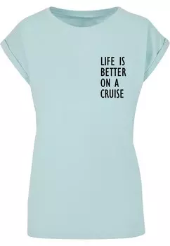 Рубашка Merchcode Life Is Better, пастельно-синий
