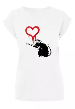 Рубашка Merchcode Love Rat, белый