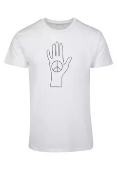 Рубашка Merchcode Peace - Scribble Hand, белый